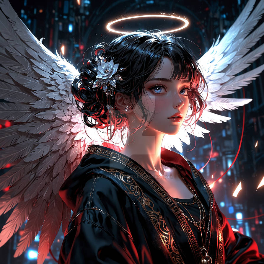 Angelic Que the authentic angelic Queen in black robe by Addictiveprompts on DeviantArt
