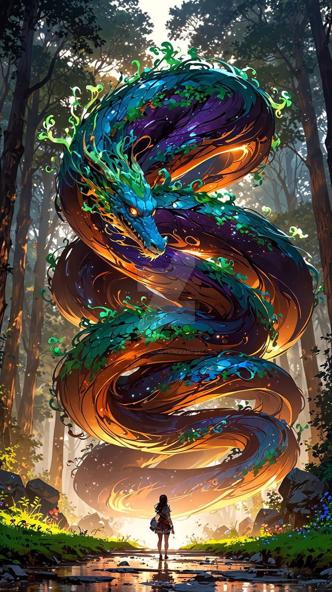 the surreal Forest-Dragon by Addictiveprompts on DeviantArt