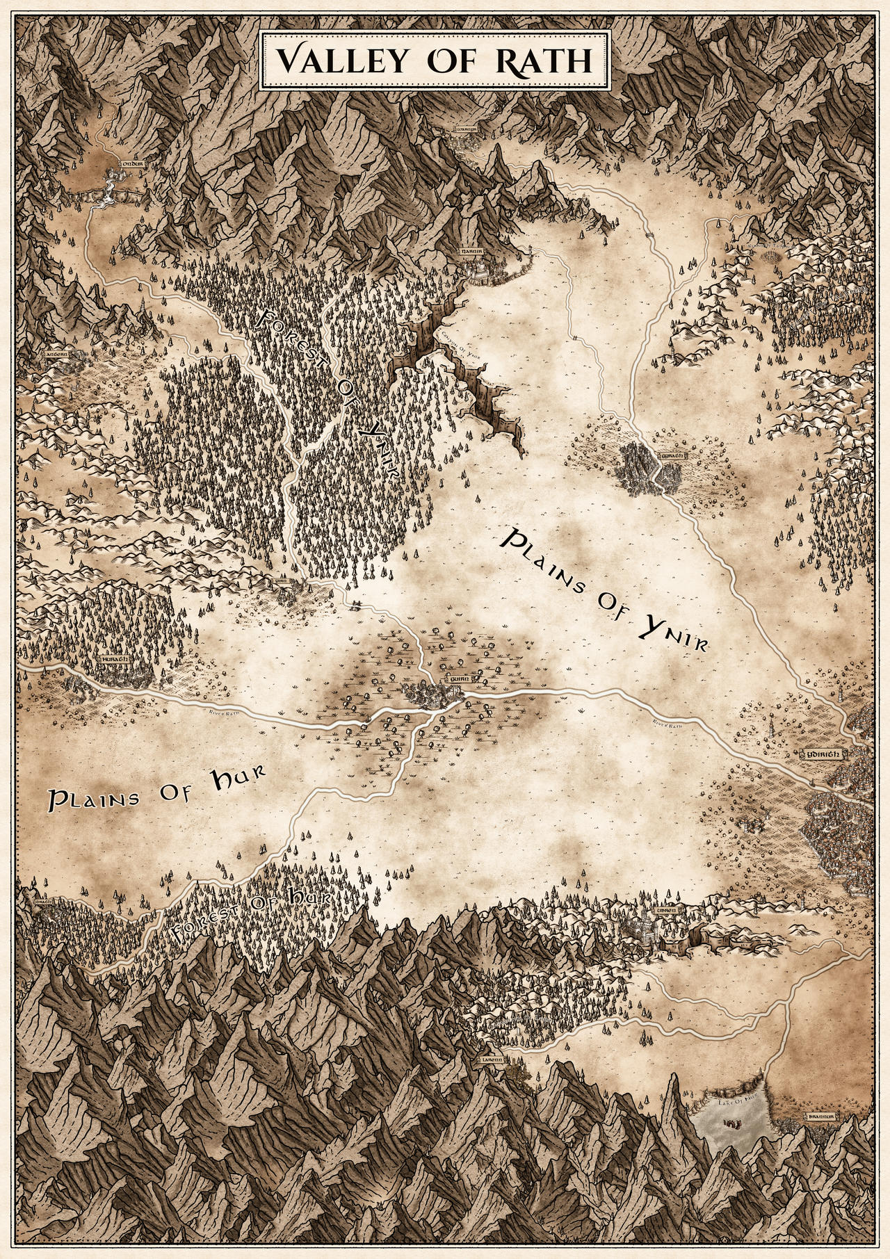 Valley Of Rath Fantasy Map by AlTheMarchitect on DeviantArt