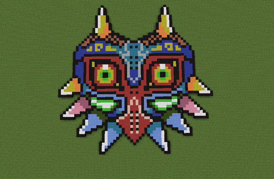 Pixel art : Majoras mask by EmyNekochan on DeviantArt