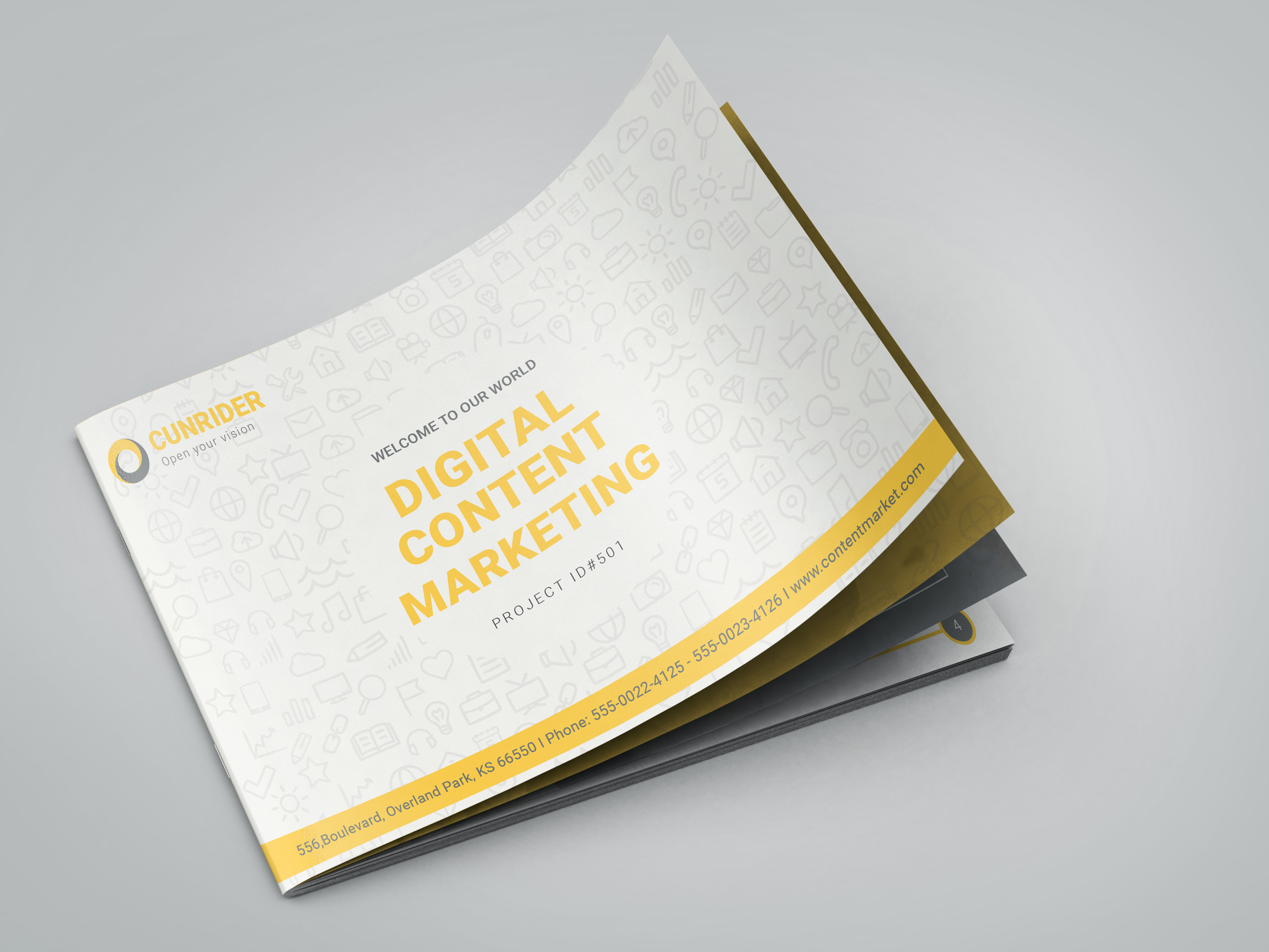 A5 Landscape Content Marketing Brochure