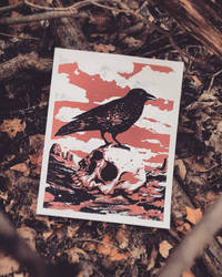 Crow and Skull