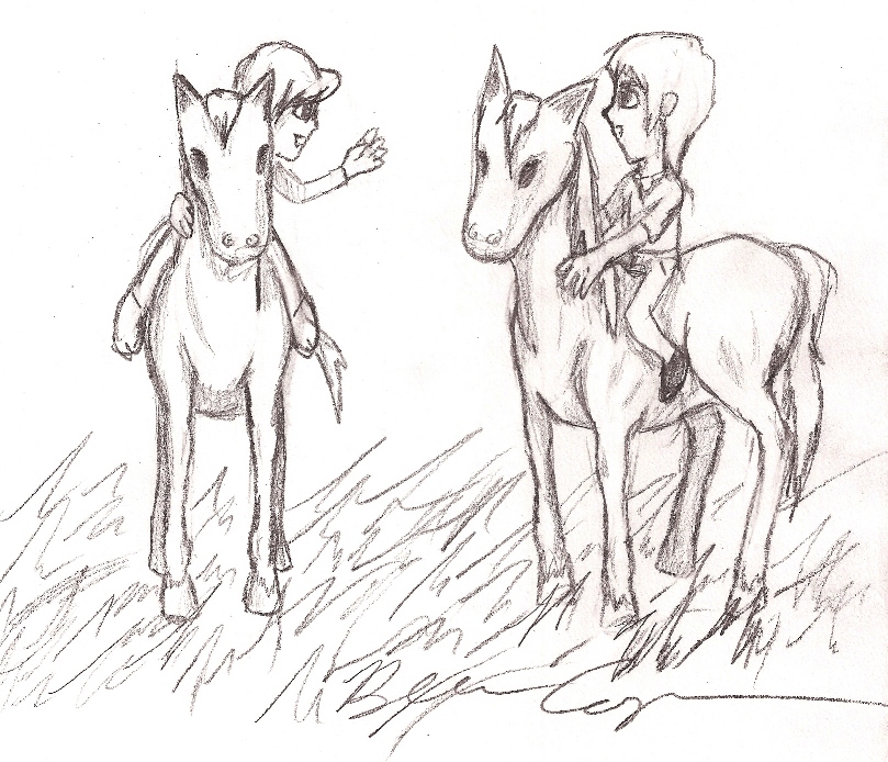 A Girl, a Boy, and Two Horses