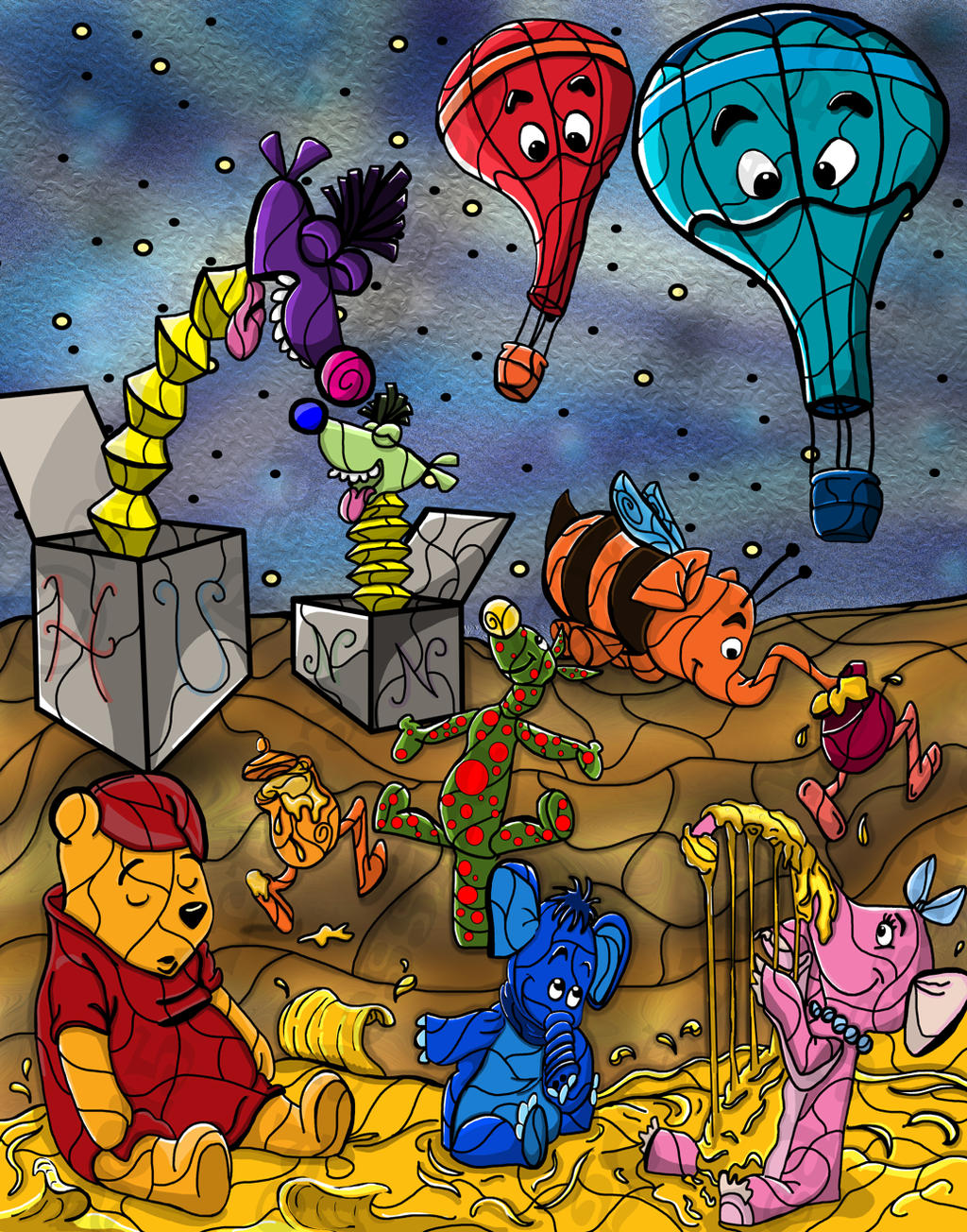 The Many Adventures Of Winnie The Pooh Heffalumps And Woozles Pooh Heffalumps and Woozles by Red Jessica by ArtbyRedJessica on DeviantArt