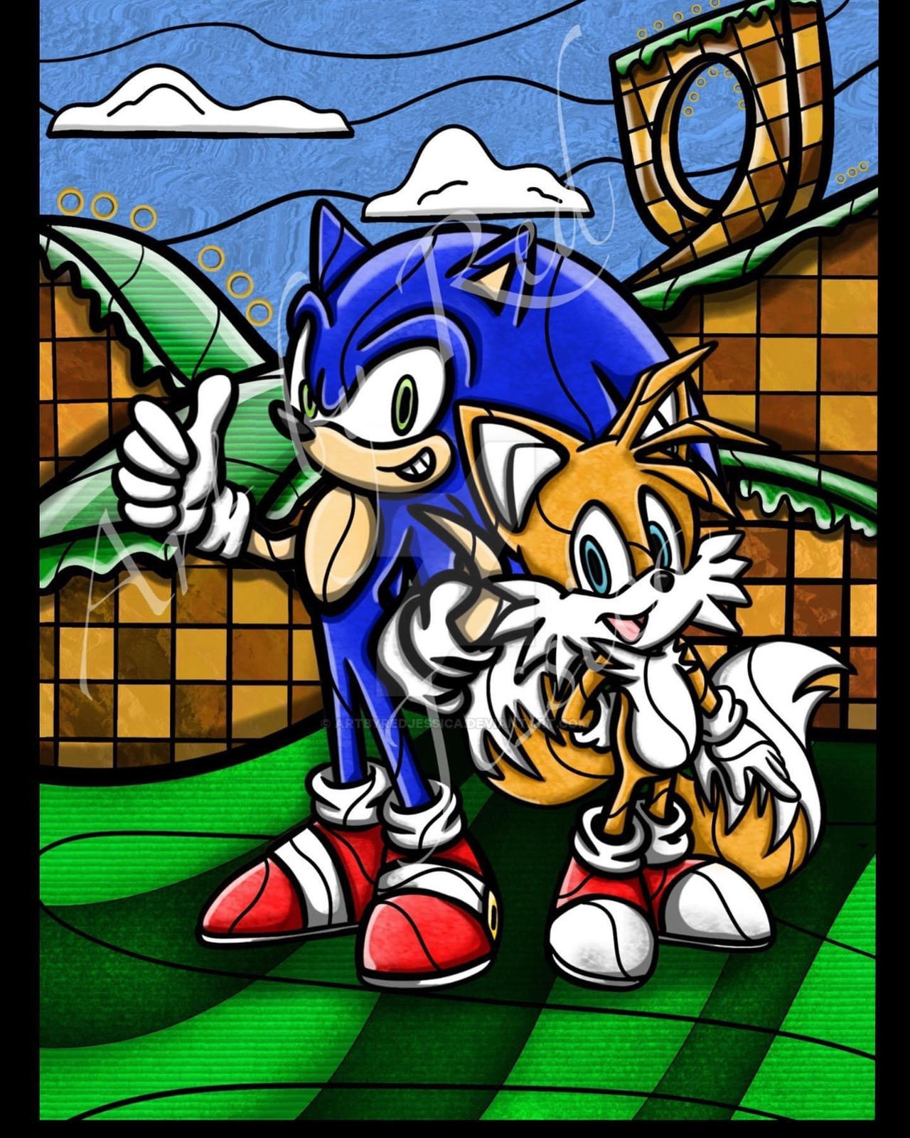 Sonic and Tails by ArtbyRedJessica on DeviantArt