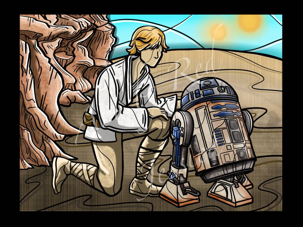 Luke R2 Signal Gif Luke and R2 by ArtbyRedJessica on DeviantArt