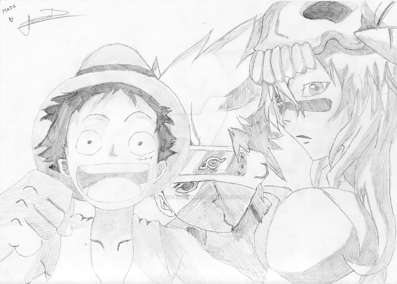 Fanart One Piece Naruto And Bleach By Dandrawingman On Deviantart Fanart One Piece Naruto And Bleach By Dandrawingman On Deviantart