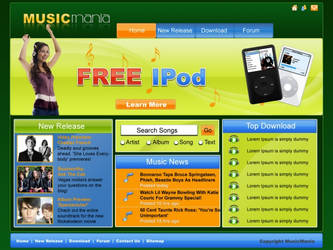 GUI for Music Site