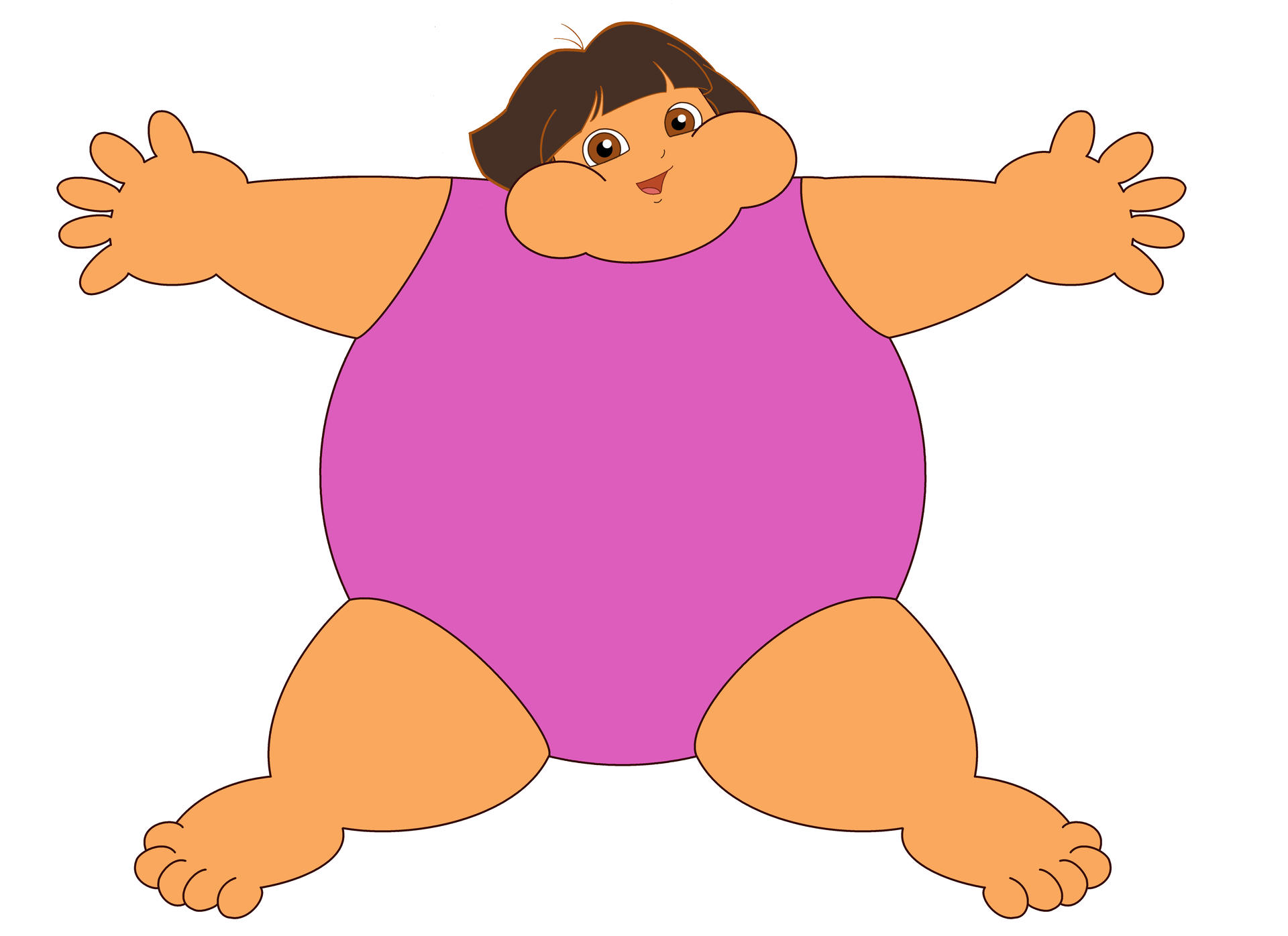 Dora inflation in swimsuit by Mevb on DeviantArt