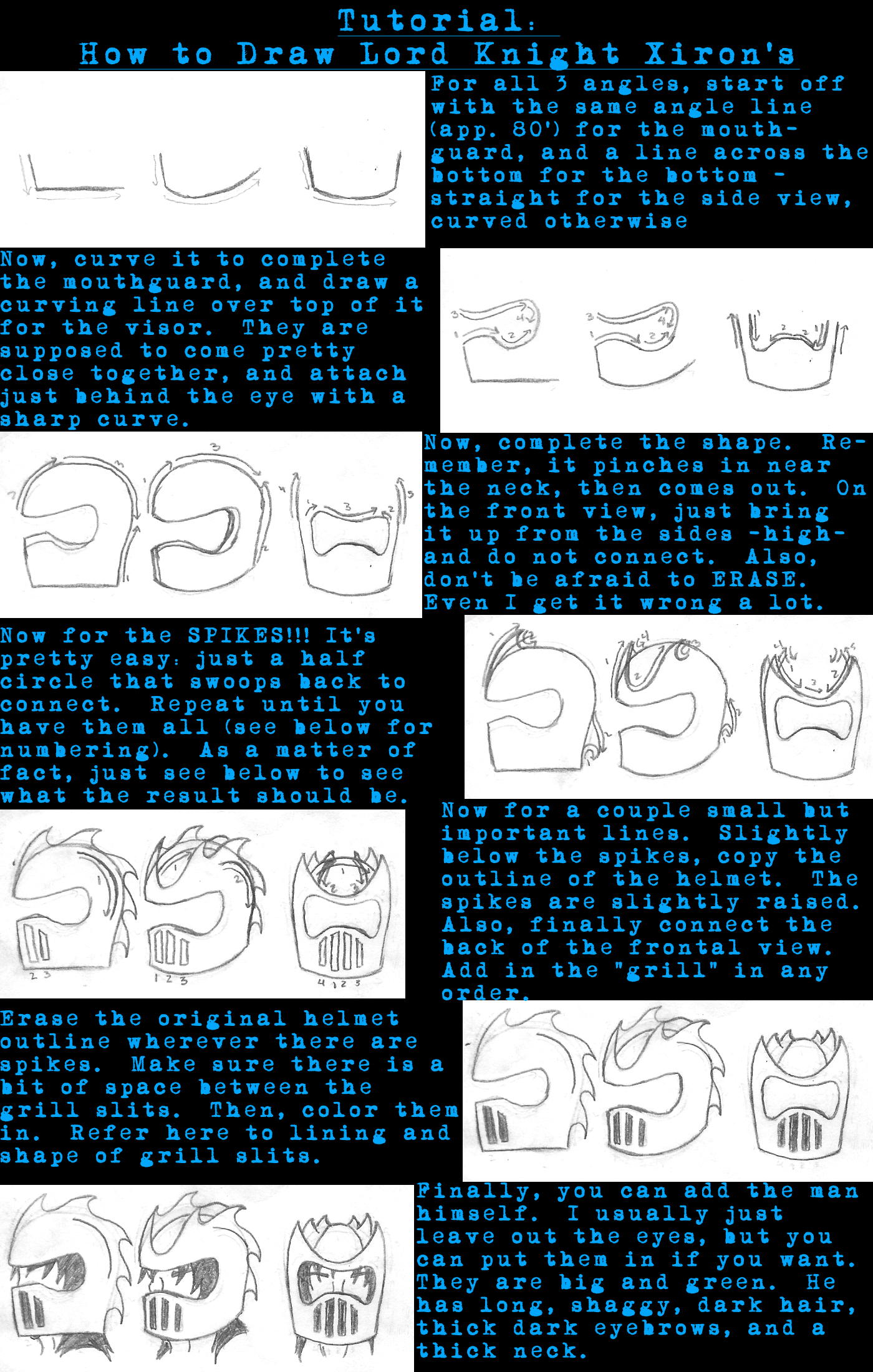 How to Draw Xiron's Helmet