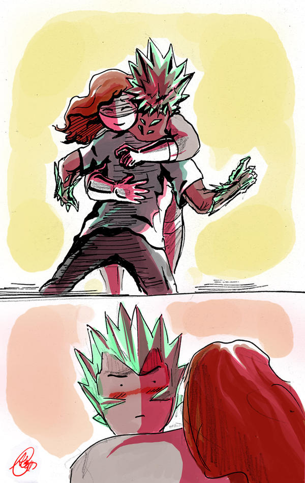 Stop hugging me - Kore and Grisa (Quick paint)