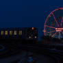 Coney Island at night