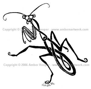 Tribal Design : Praying Mantis