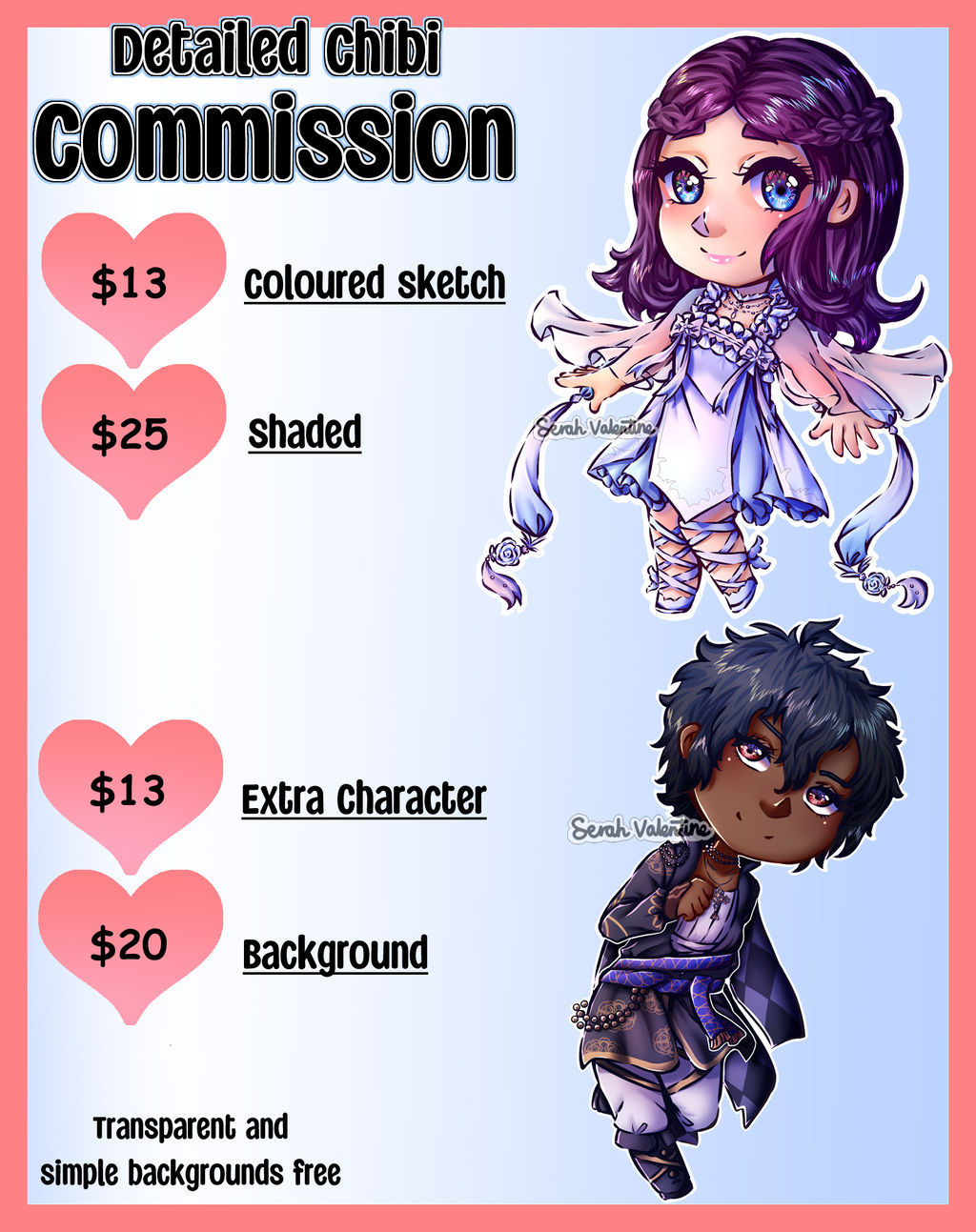 Detailed Chibi Commissions by superSAKURA64 on DeviantArt