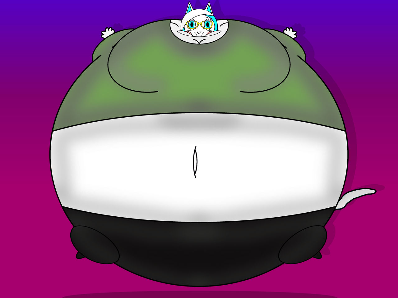 Fat Inflation Animation Fat Cartoon Cat Inflation
