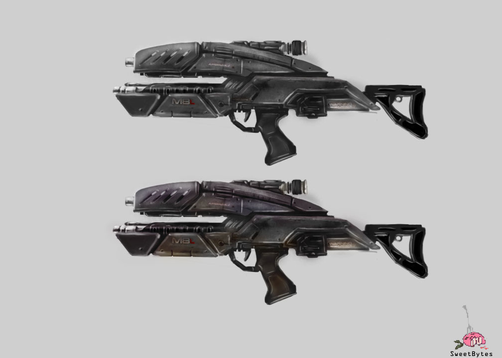 Mass Effect Battle Rifles Mass Effect Assault Rifle by sweetbytes on DeviantArt