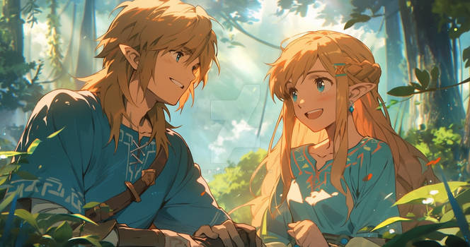 Link and Zelda - anime