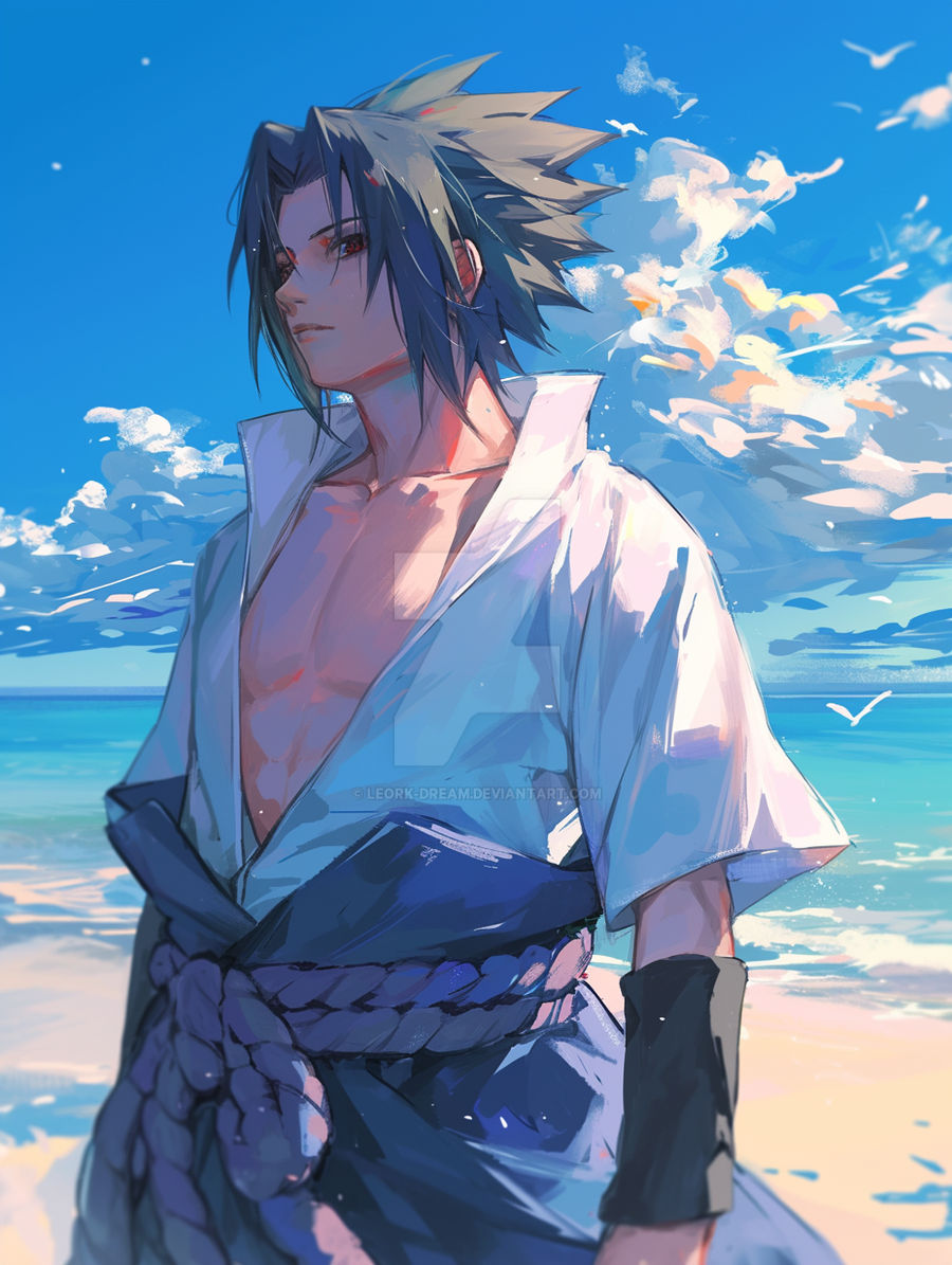 Sasuke Floating Sasuke Uchiha - Beach by Leork-Dream on DeviantArt