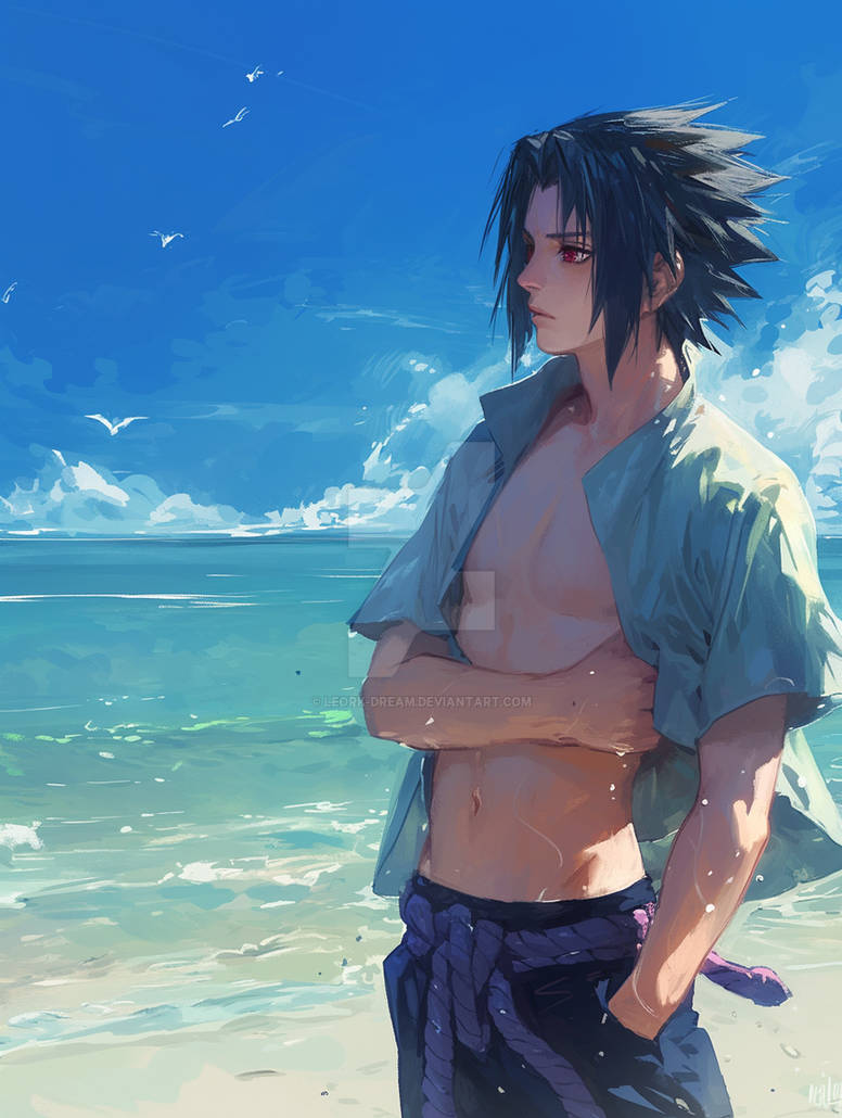 Sasuke Floating Sasuke Uchiha - Beach by Leork-Dream on DeviantArt