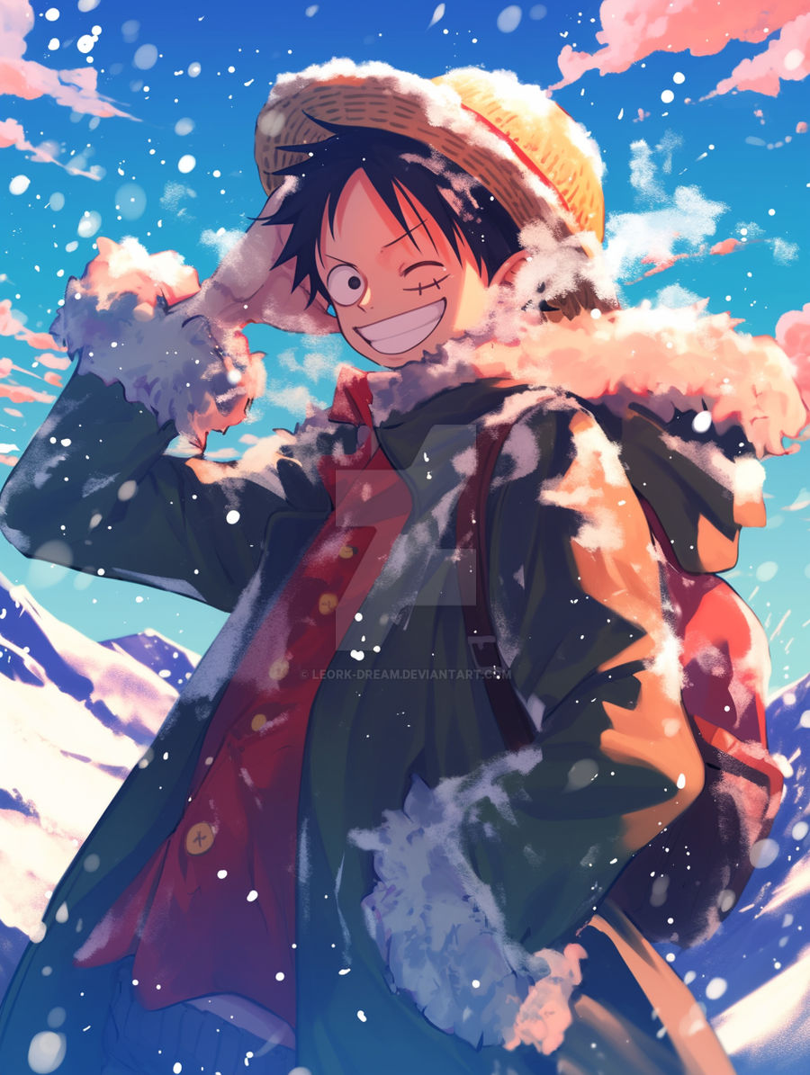 Luffy Snow Luffy - Winter by Leork-Dream on DeviantArt