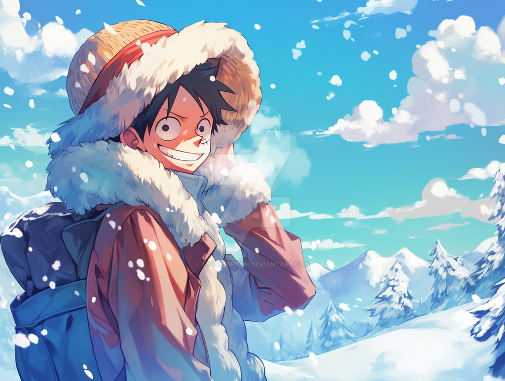 Luffy Snow Luffy - Winter by Leork-Dream on DeviantArt