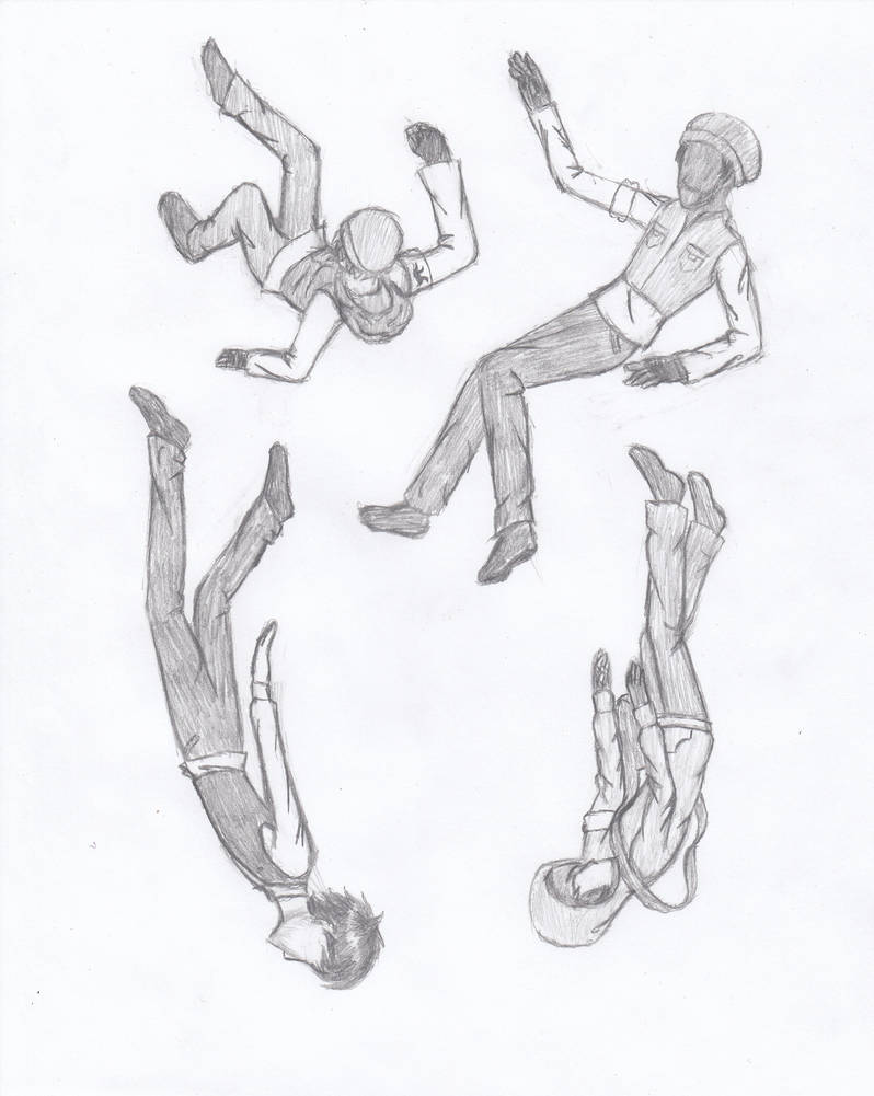 A Drawing Of A Person Falling - Eradetontos