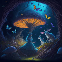 Leonardo Diffusion Alice in Wonderland meets Fanta