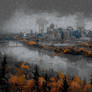 Edmonton in the rain