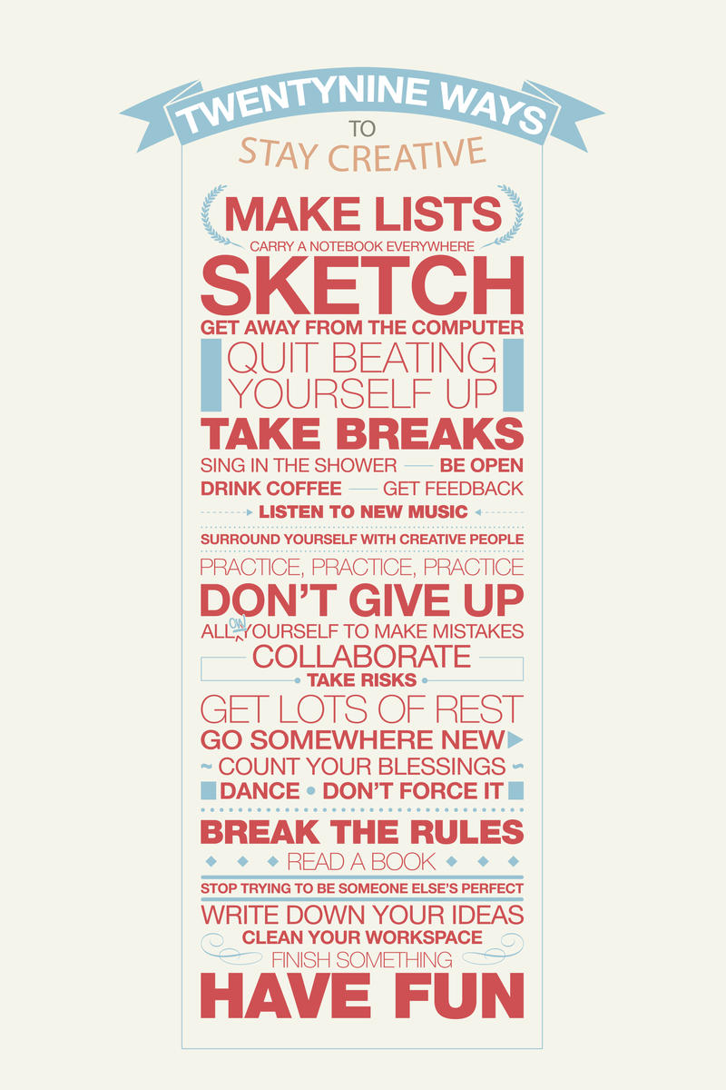 29 Ways to Stay Creative