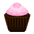 FREE Pink and Choco Cupcake
