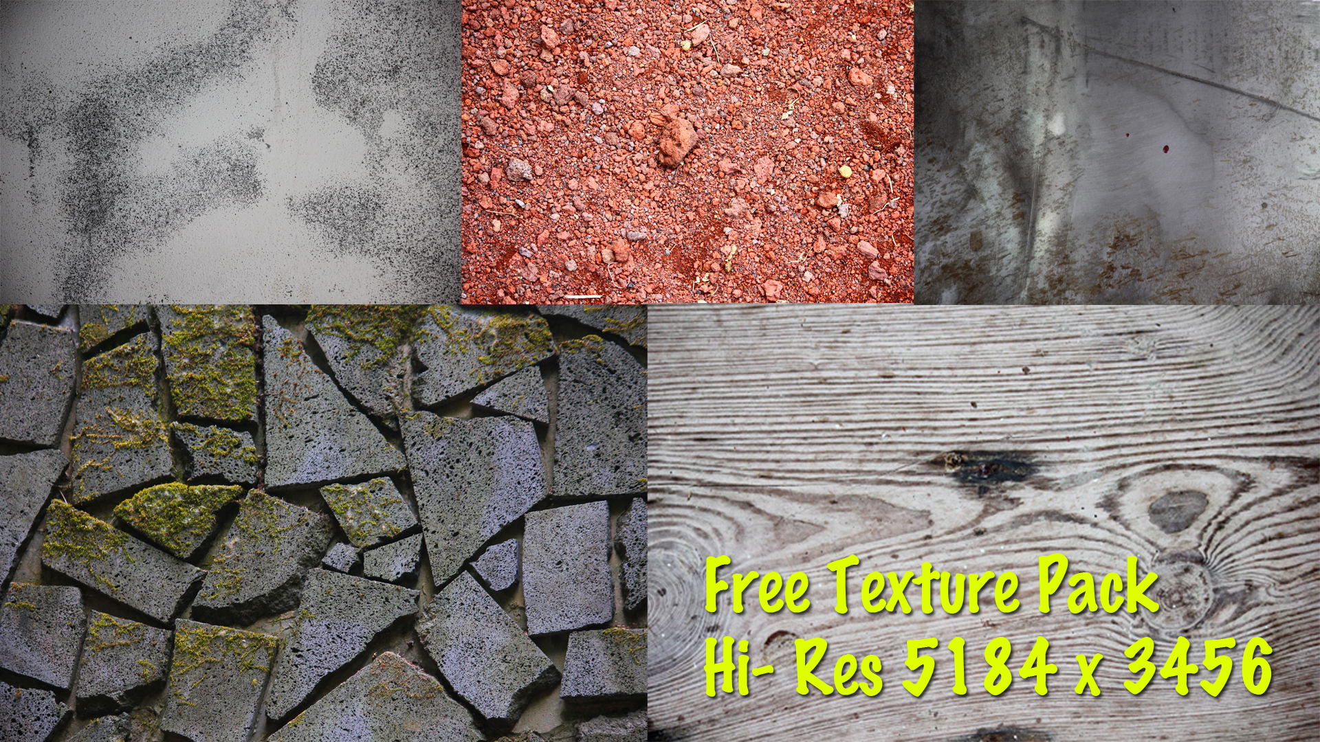 Free Hi-Res Texture Pack 5184 x 3456 (200+)