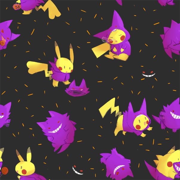 Pokemon Halloween Tile