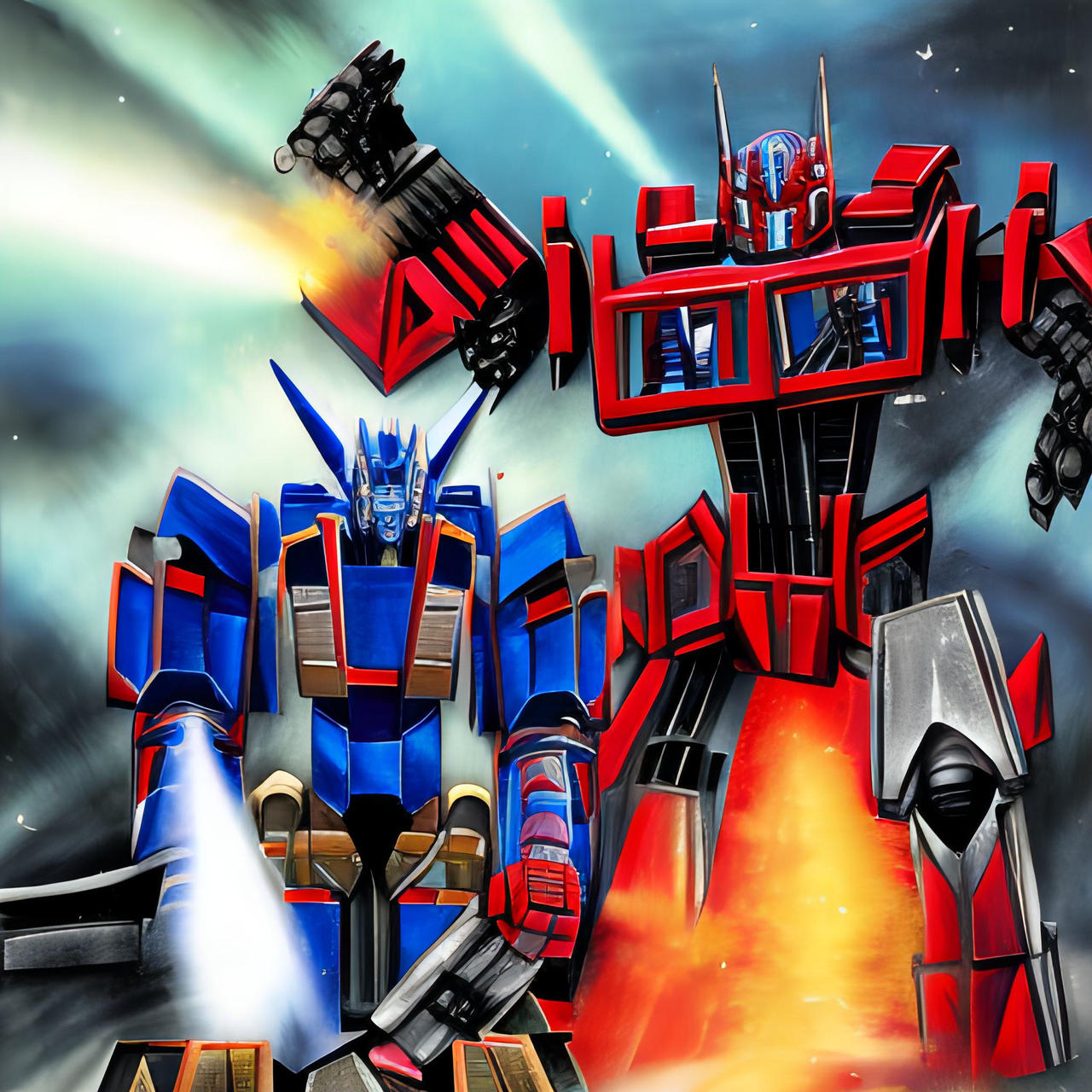 Optimus and Sentinel by Jesse220 on DeviantArt