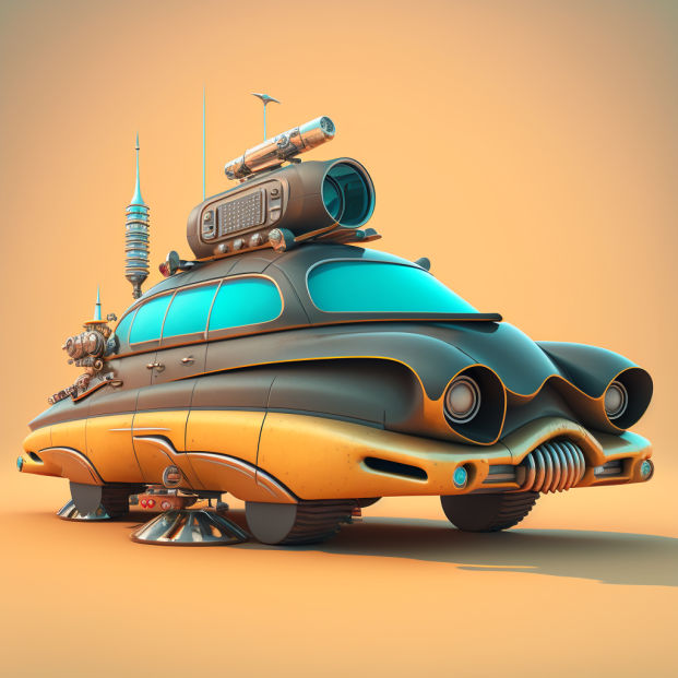 Concept Retro-futuristic 1950s atompunk car by Jesse220 on DeviantArt