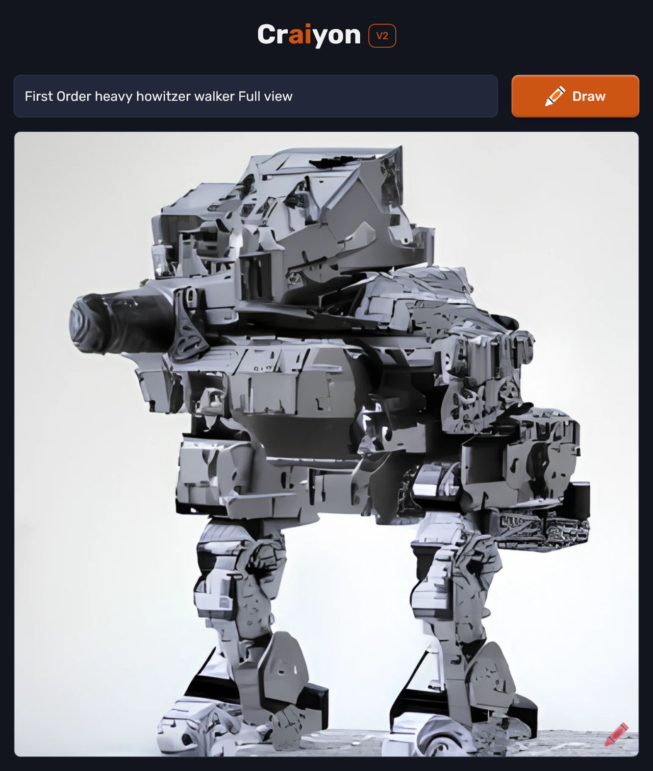 First Order heavy howitzer walker by Jesse220 on DeviantArt