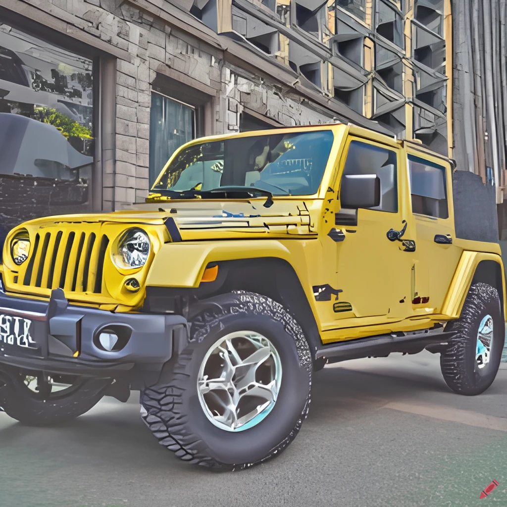 A yellow Jeep Wrangler Unlimited 4 3 by Jesse220 on DeviantArt