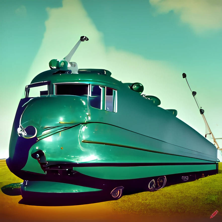 Retro Futuristic 1950s Atompunk Electric Train 2 by Jesse220 on DeviantArt