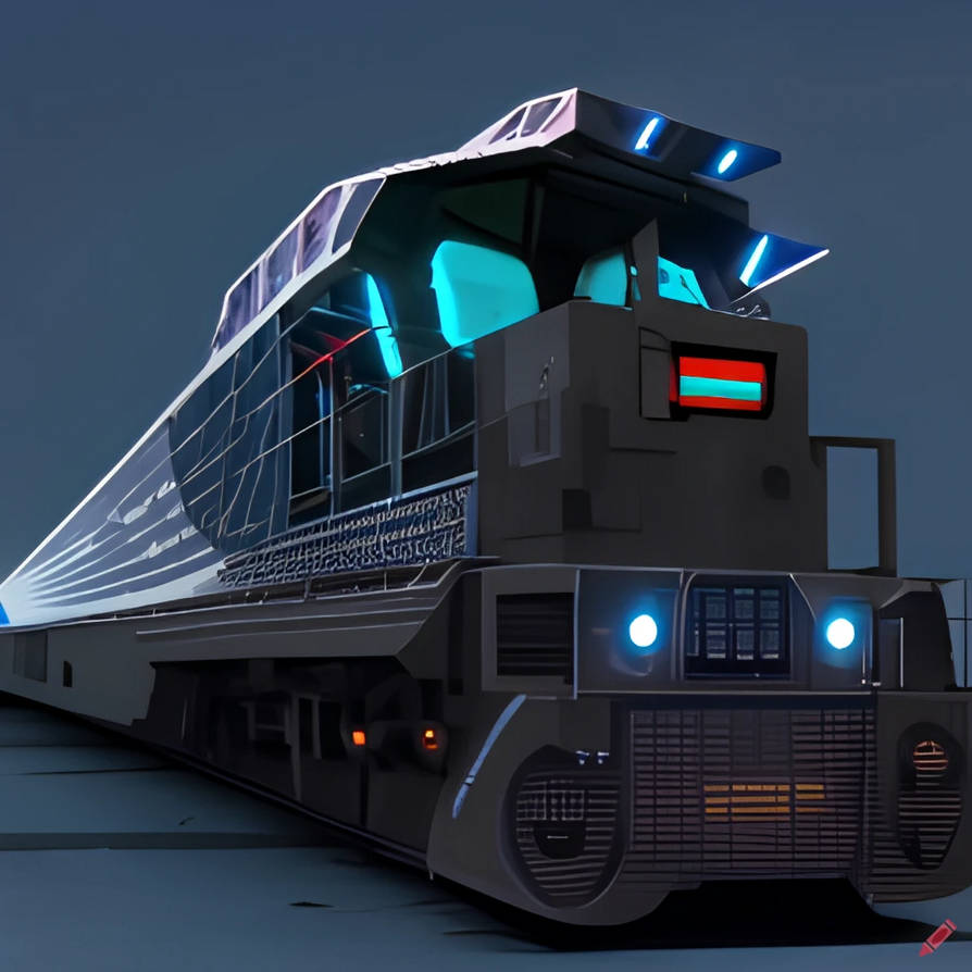 Futuristic Cyberpunk solar powred Locomotive 2 by Jesse220 on DeviantArt