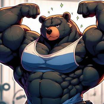 Muscular Black Bear