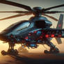 Futuristic Polish Stealth Gunship Helicopter 3