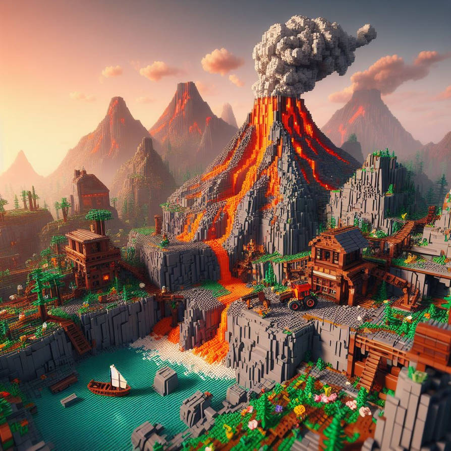 Minecraft Volcani Minecraft City Volcano Congratulations To The Winners Of This Week's