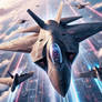 Futuristic F-25 Stealth Fighter Jet 3