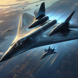 Futuristic SU-47 Stealth Fighter Jet Variant