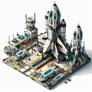 Lego Futuristic Space Rocket Ship Set