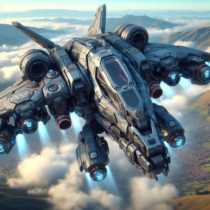 Mecha Flying Futuristic 2100s Overwatch Flying Mech 4 by Jesse220 on DeviantArt