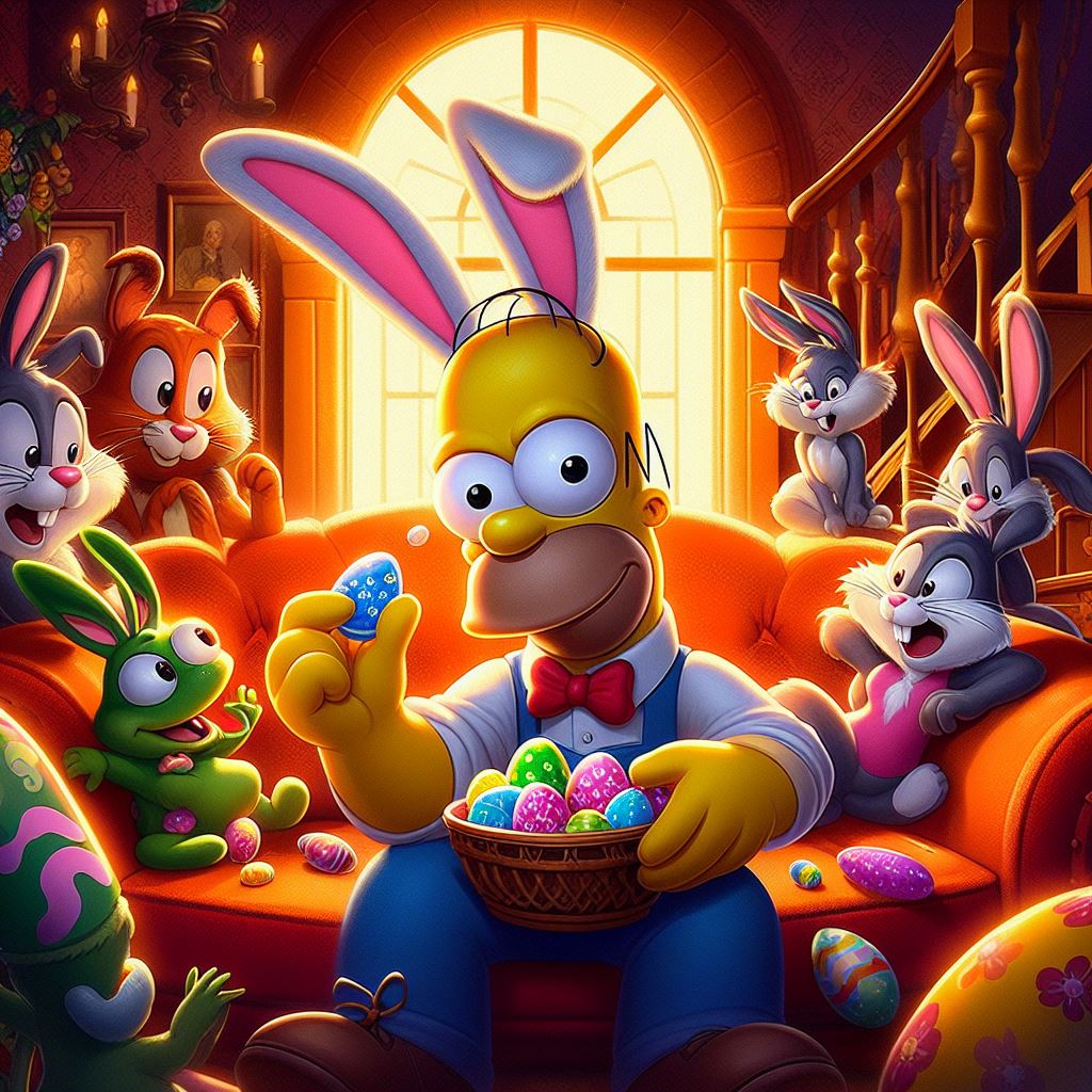 Homer Simpson as the Easter Bunny 4 by Jesse220 on DeviantArt