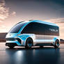 Futuristic Tesla Cybervan