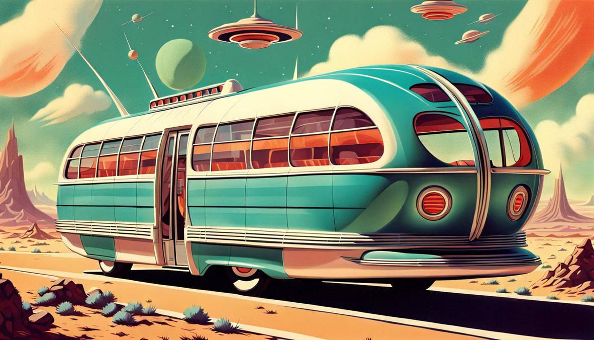 Retro Futuristic 1950s Atomic Bus 2 by Jesse220 on DeviantArt