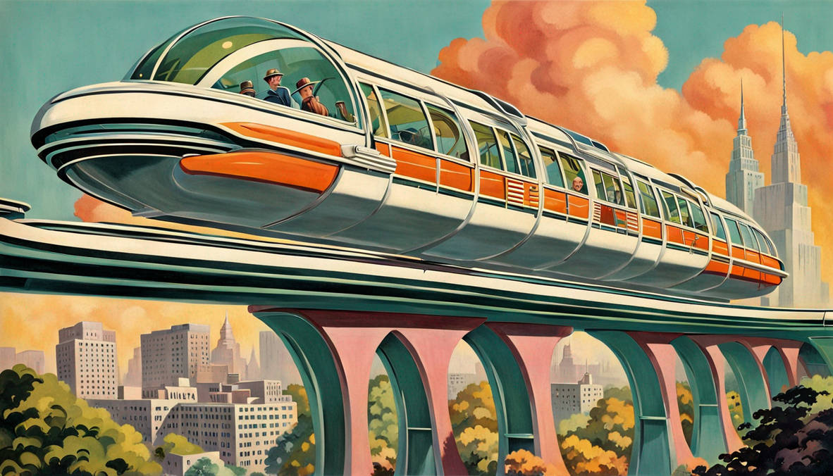 1950s Atompunk Monorail train by Jesse220 on DeviantArt