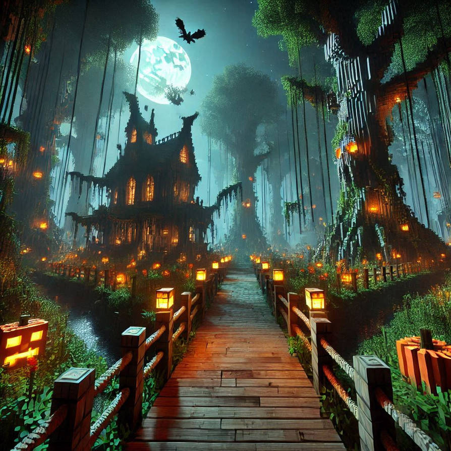 Haunted Forest Java Edition Map Minecraft Haunted Forest by Jesse220 on DeviantArt